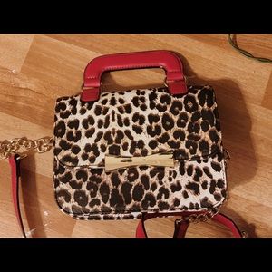 Betsey Johnson leopard small purse